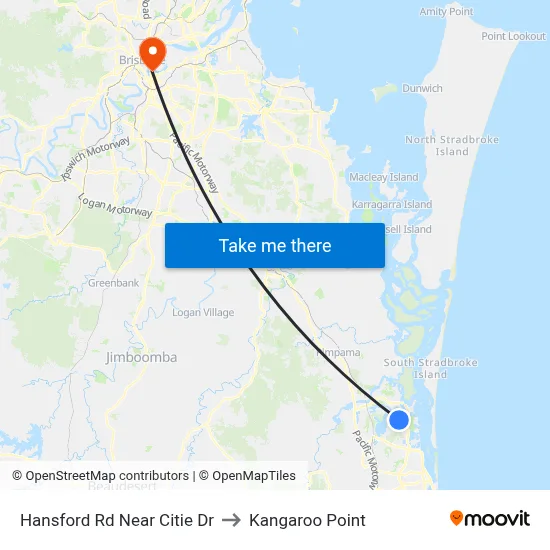 Hansford Rd Near Citie Dr to Kangaroo Point map