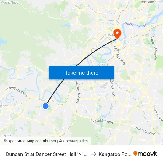 Duncan St at Dancer Street Hail 'N' Ride to Kangaroo Point map