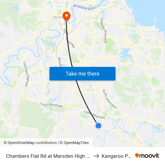 Chambers Flat Rd at Marsden High School to Kangaroo Point map