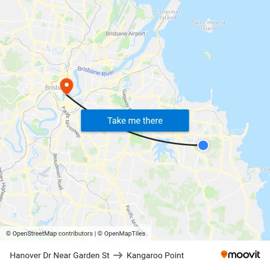 Hanover Dr Near Garden St to Kangaroo Point map