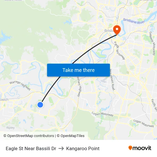 Eagle St Near Bassili Dr to Kangaroo Point map