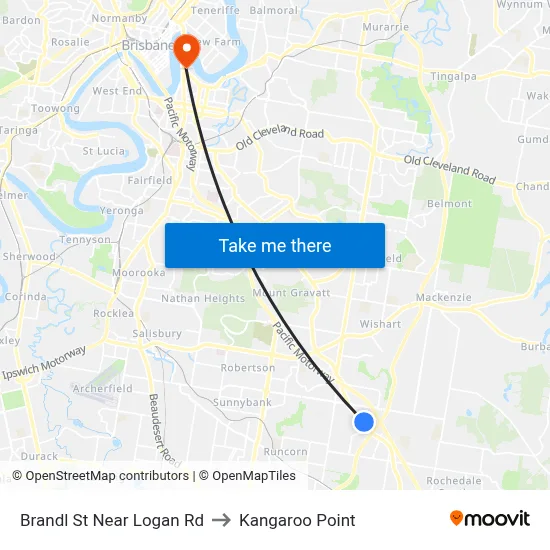 Brandl St Near Logan Rd to Kangaroo Point map