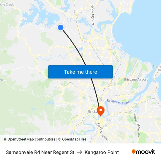 Samsonvale Rd Near Regent St to Kangaroo Point map