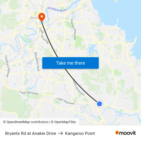 Bryants Rd at Anakie Drive to Kangaroo Point map