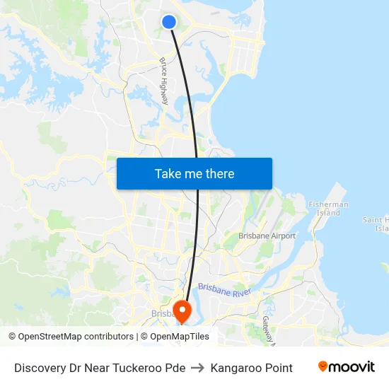 Discovery Dr Near Tuckeroo Pde to Kangaroo Point map