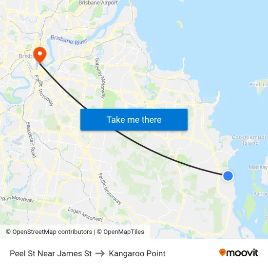 Peel St Near James St to Kangaroo Point map