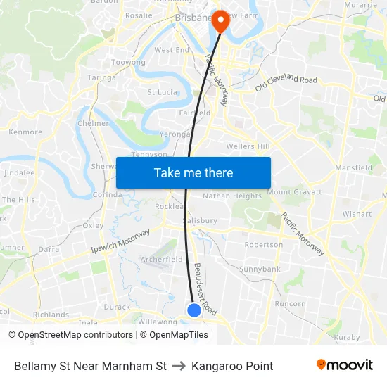 Bellamy St Near Marnham St to Kangaroo Point map