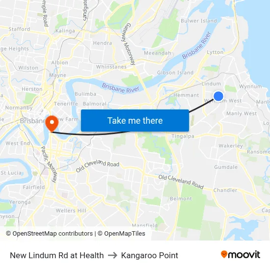 New Lindum Rd at Health to Kangaroo Point map