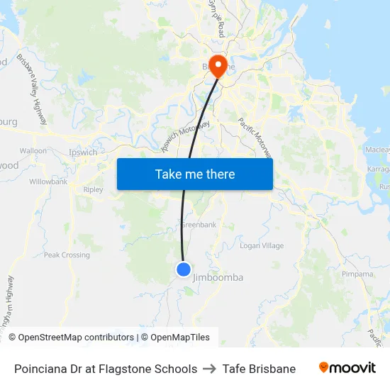 Poinciana Dr at Flagstone Schools to Tafe Brisbane map