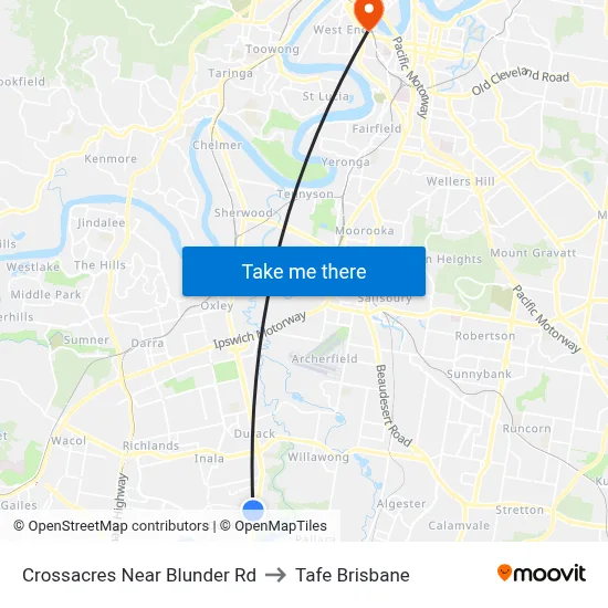 Crossacres Near Blunder Rd to Tafe Brisbane map
