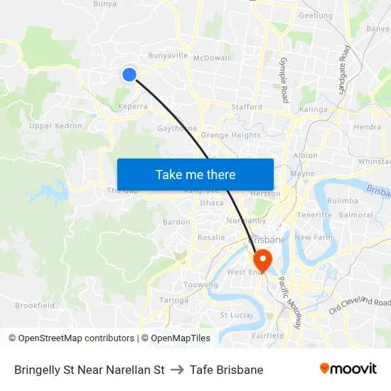 Bringelly St Near Narellan St to Tafe Brisbane map