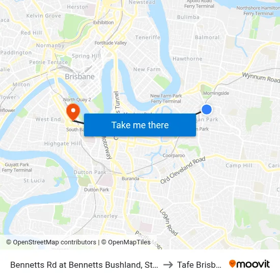 Bennetts Rd at Bennetts Bushland, Stop 29 to Tafe Brisbane map