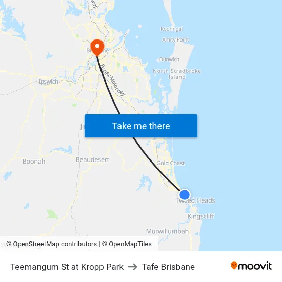 Teemangum St at Kropp Park to Tafe Brisbane map