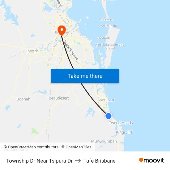 Township Dr Near Tsipura Dr to Tafe Brisbane map