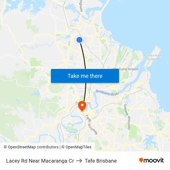 Lacey Rd Near Macaranga Cr to Tafe Brisbane map