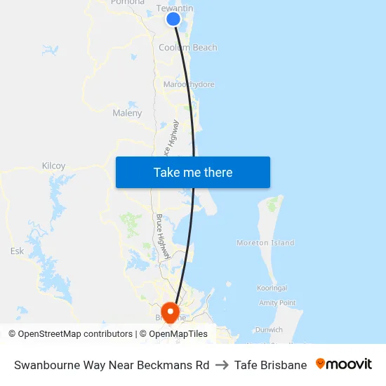 Swanbourne Way Near Beckmans Rd to Tafe Brisbane map