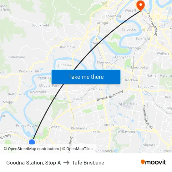 Goodna Station, Stop A to Tafe Brisbane map
