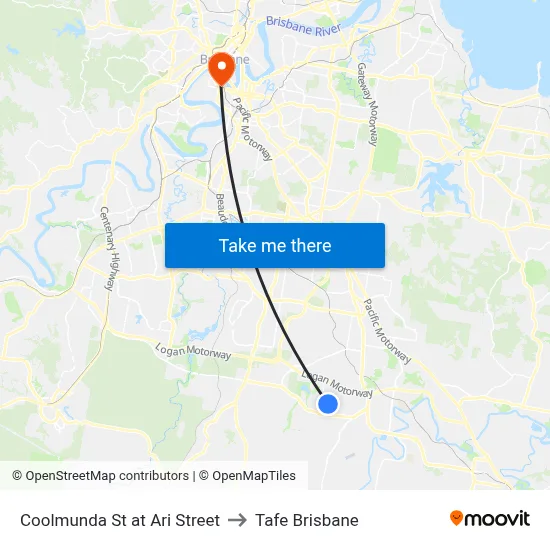 Coolmunda St at Ari Street to Tafe Brisbane map