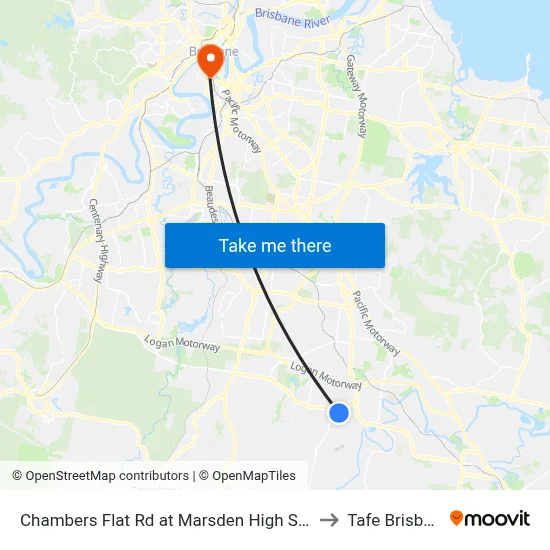 Chambers Flat Rd at Marsden High School to Tafe Brisbane map