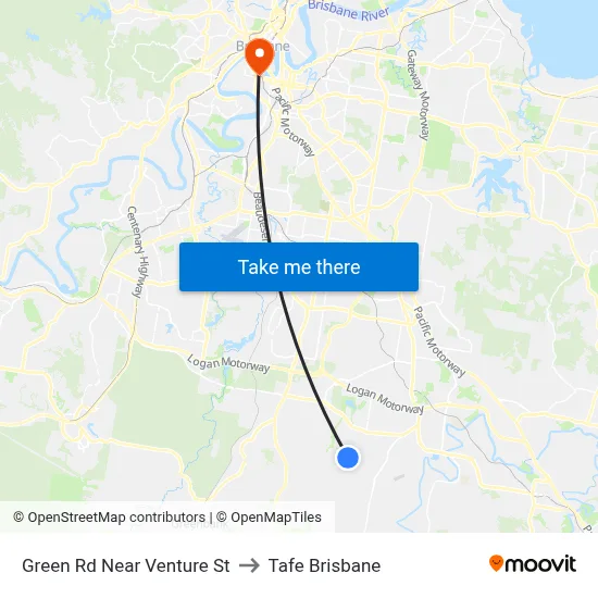 Green Rd Near Venture St to Tafe Brisbane map