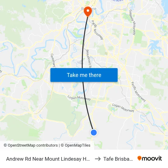 Andrew Rd Near Mount Lindesay Hwy to Tafe Brisbane map