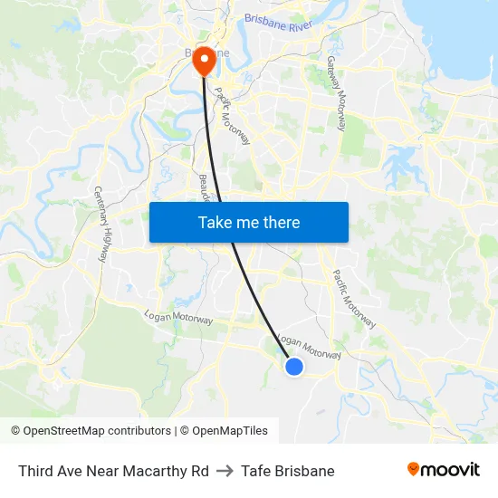 Third Ave Near Macarthy Rd to Tafe Brisbane map