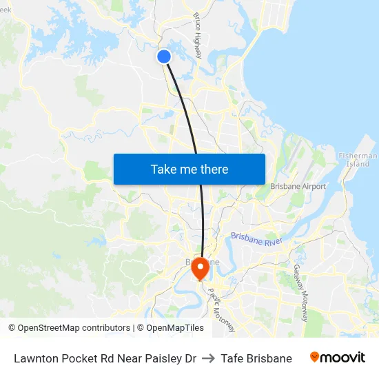 Lawnton Pocket Rd Near Paisley Dr to Tafe Brisbane map
