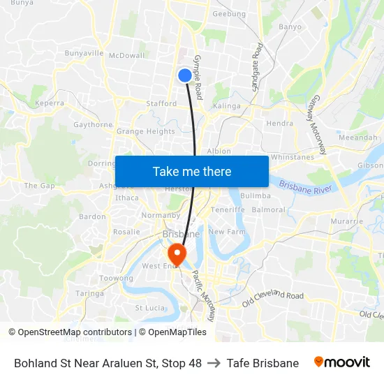Bohland St Near Araluen St, Stop 48 to Tafe Brisbane map