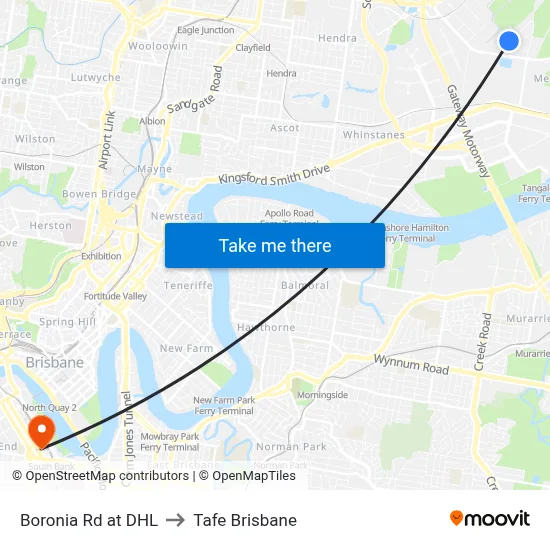 Boronia Rd at DHL to Tafe Brisbane map
