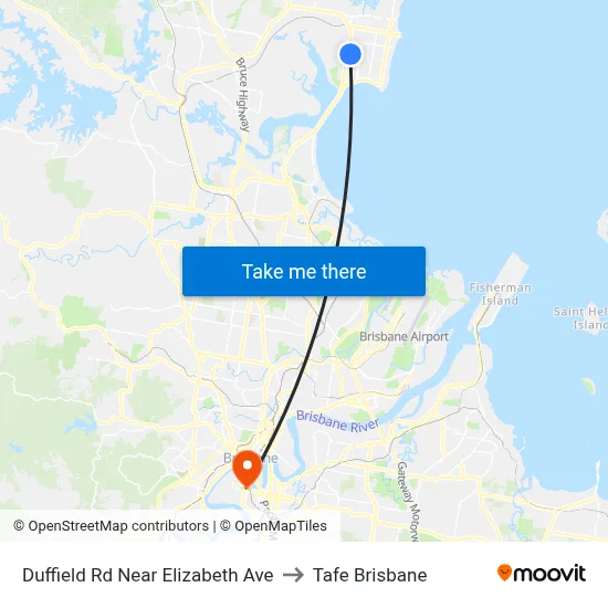 Duffield Rd Near Elizabeth Ave to Tafe Brisbane map