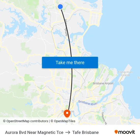 Aurora Bvd Near Magnetic Tce to Tafe Brisbane map