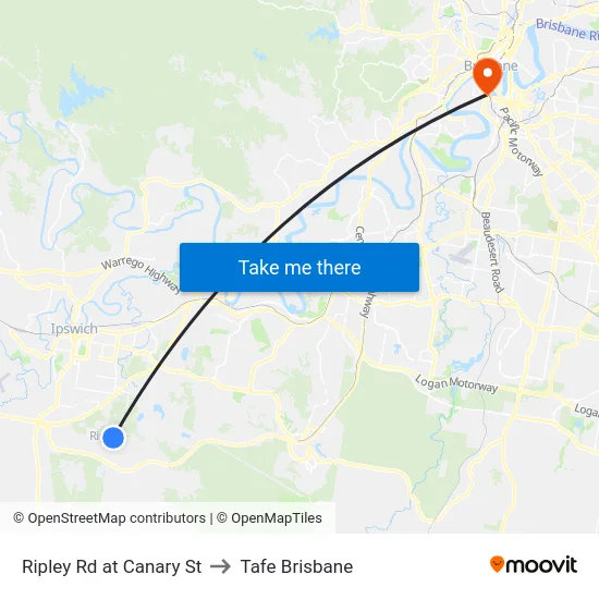 Ripley Rd at Canary St to Tafe Brisbane map