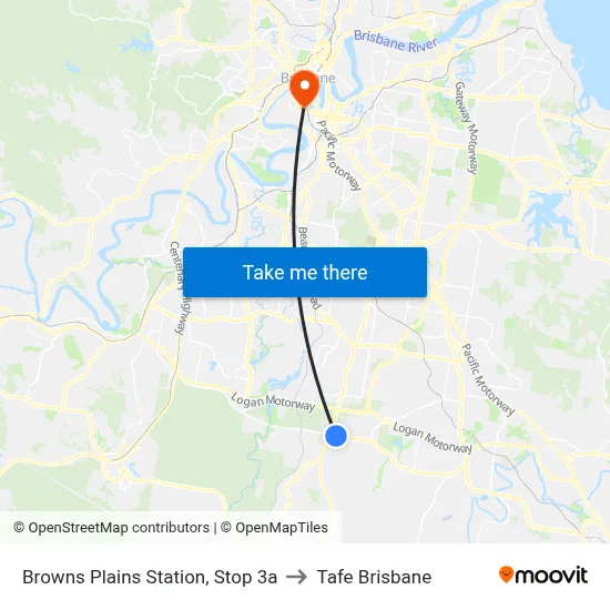 Browns Plains Station, Stop 3a to Tafe Brisbane map