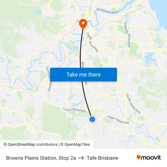 Browns Plains Station, Stop 2a to Tafe Brisbane map