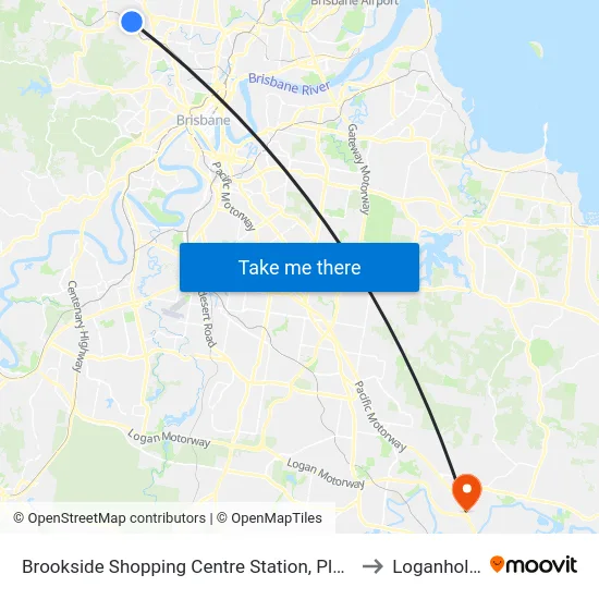 Brookside Shopping Centre Station, Platform B to Loganholme map