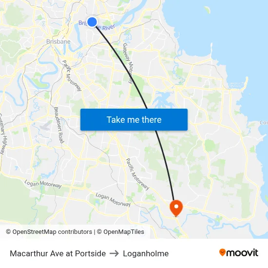 Macarthur Ave at Portside to Loganholme map