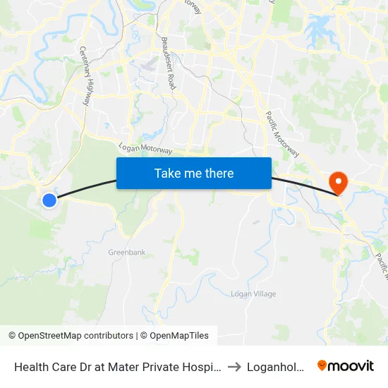 Health Care Dr at Mater Private Hospital to Loganholme map