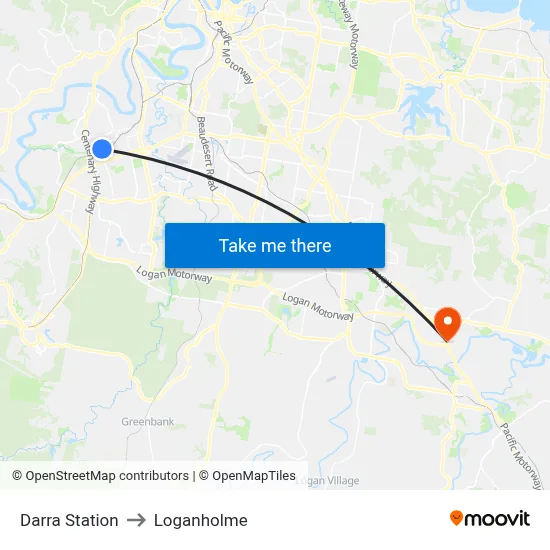 Darra Station to Loganholme map