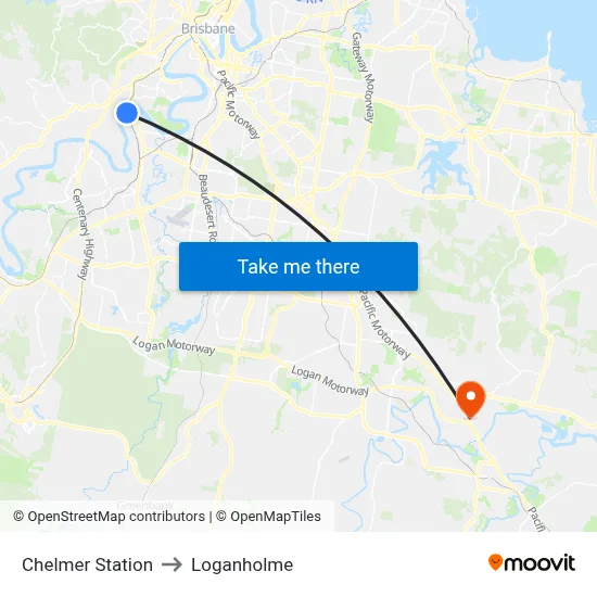 Chelmer Station to Loganholme map