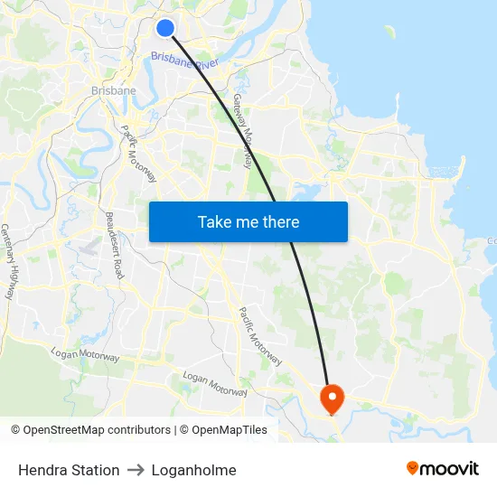 Hendra Station to Loganholme map