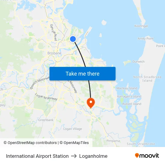 International Airport Station to Loganholme map