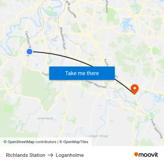 Richlands Station to Loganholme map