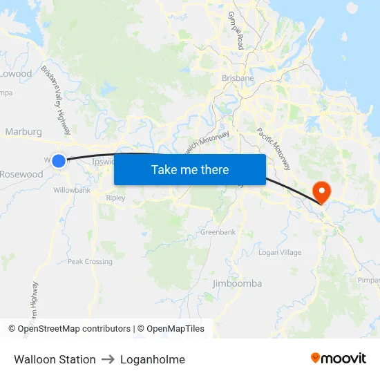Walloon Station to Loganholme map