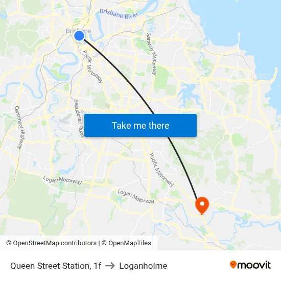 Queen Street Station, 1f to Loganholme map