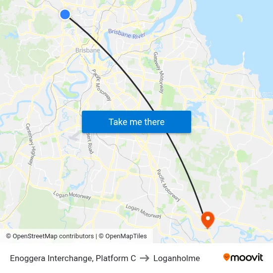 Enoggera Interchange, Platform C to Loganholme map