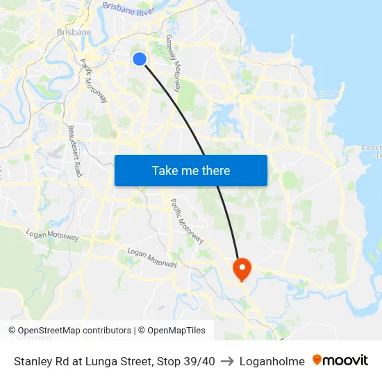 Stanley Rd at Lunga Street, Stop 39/40 to Loganholme map