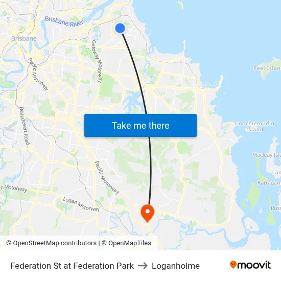 Federation St at Federation Park to Loganholme map