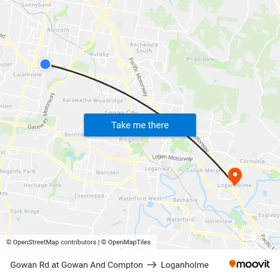 Gowan Rd at Gowan And Compton to Loganholme map