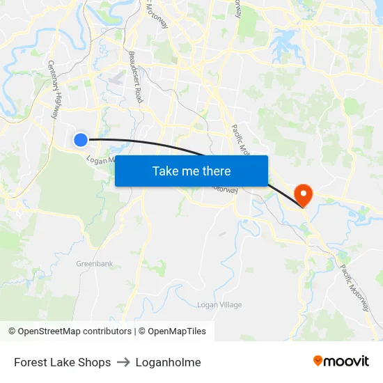 Forest Lake Shops to Loganholme map