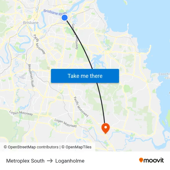 Metroplex South to Loganholme map